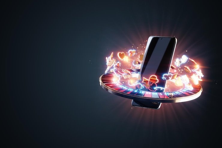 Desain visual Wolf Gold dengan serigala, elang, dan elemen alam liar di platform igggames